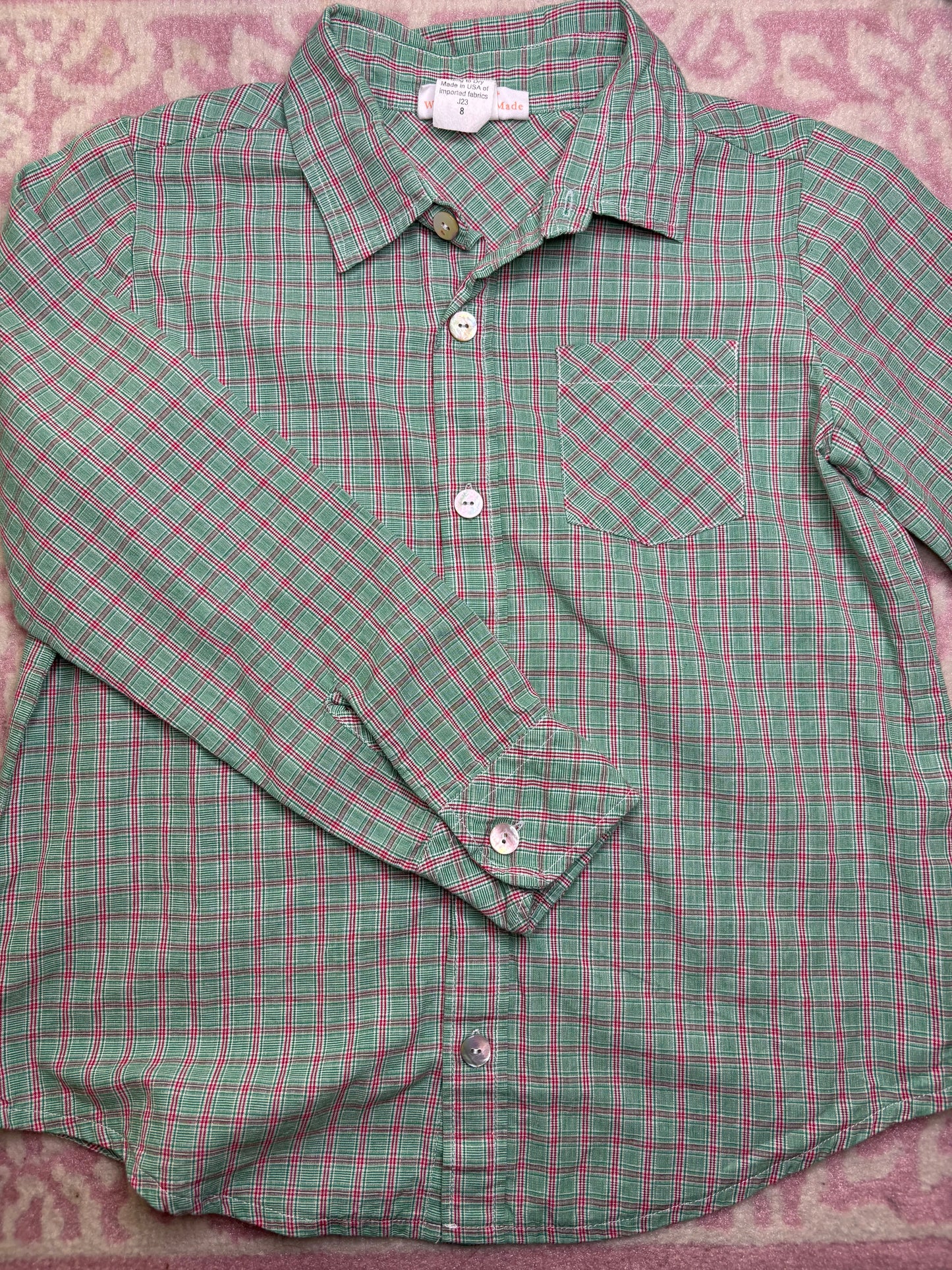12 Hannah Kate Christmas Plaid Button Down