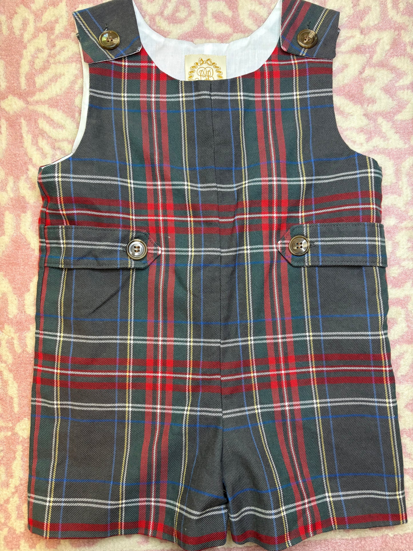 3 TBBC Jack Keene Jon Jon in Gray and Red Plaid