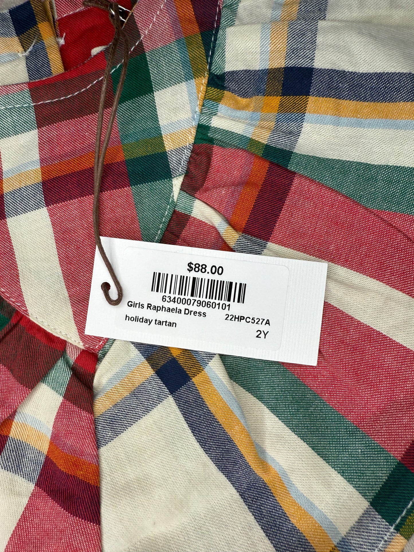 2Y Pink Chicken Girls Raphael Tartan Christmas Dress