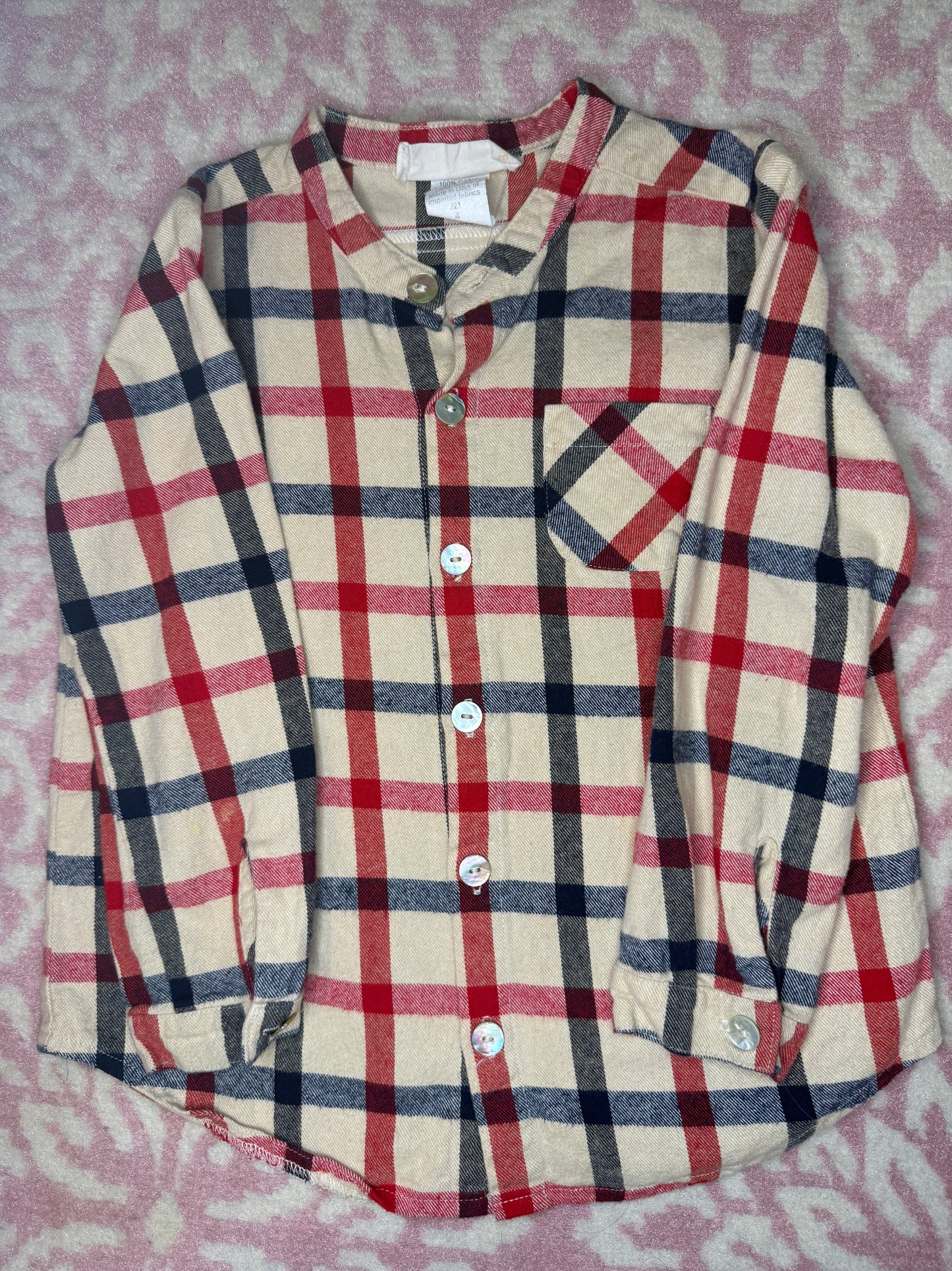 Sz 4 Hannah Kate Tyson Flannel Button Down