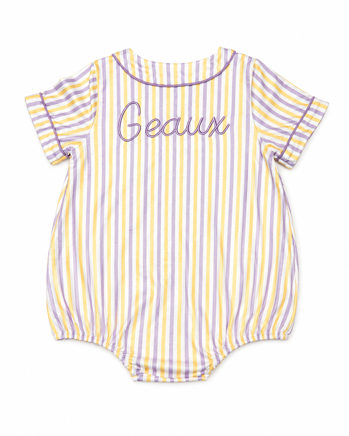 12/18M Seersucker Joey “Geaux” Tigers Striped Bubble