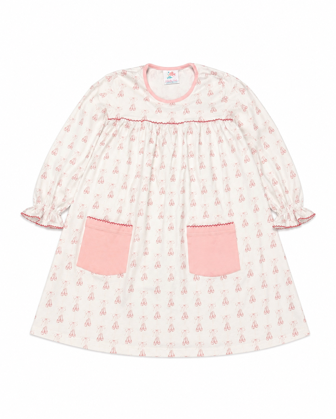 6 Stitchy Fish Ballet Knit LS Pocket Dress