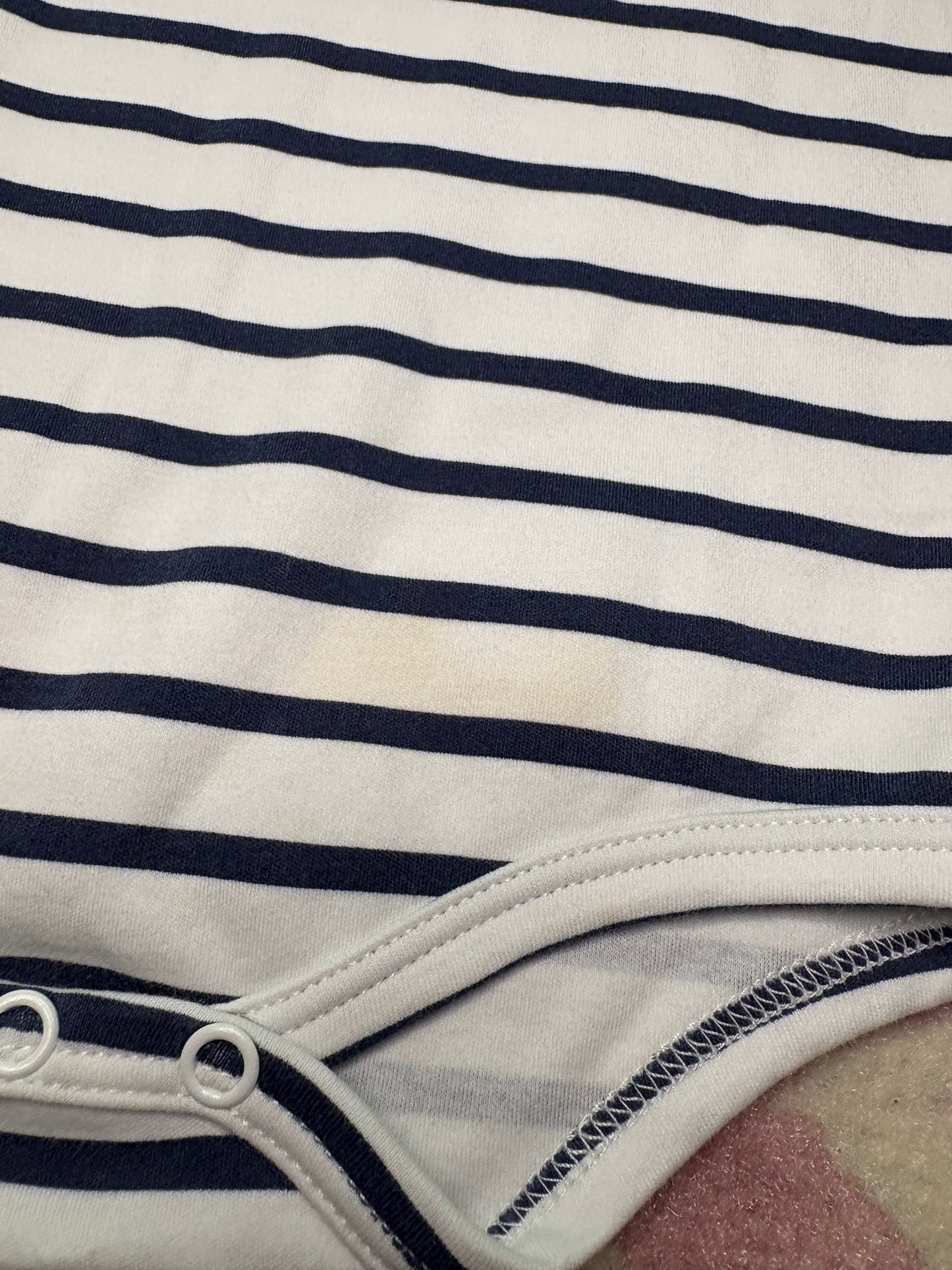 18-24M TBBC navy and white Striped Onesie