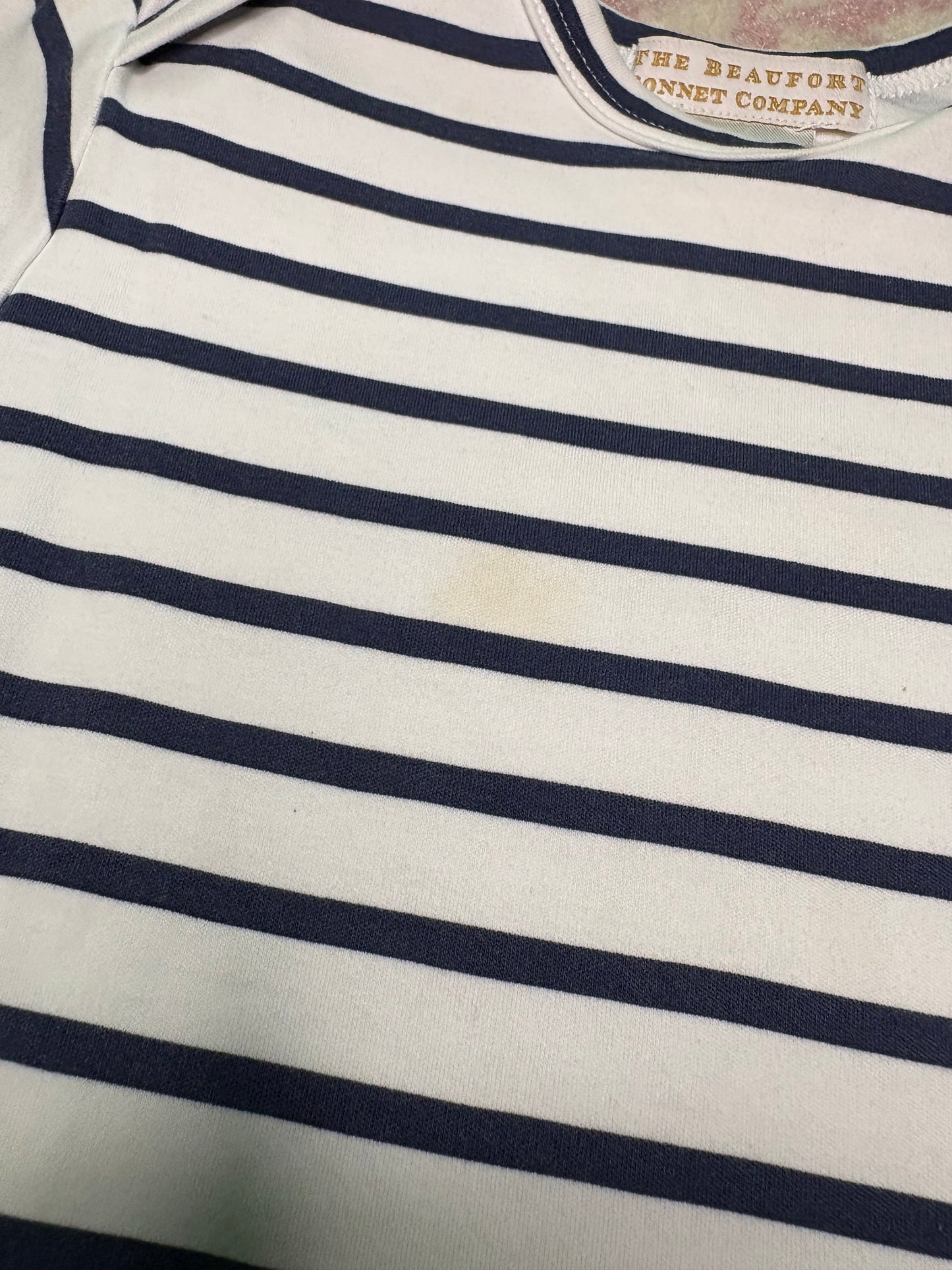 18-24M TBBC navy and white Striped Onesie