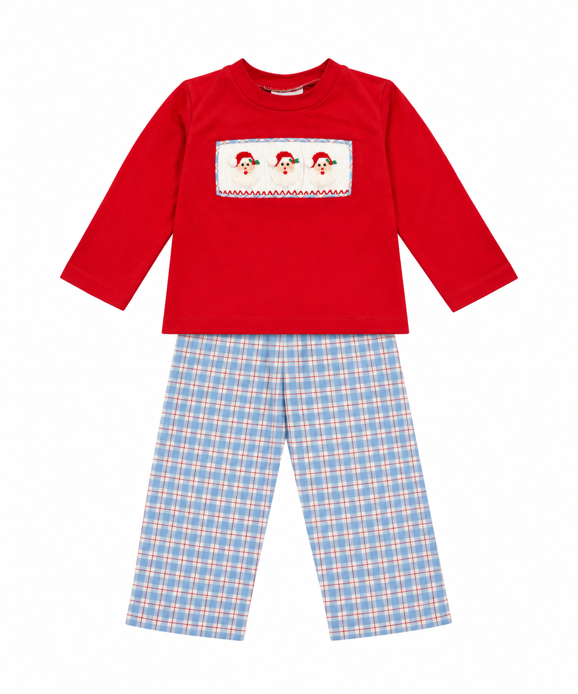 2T Banana Split Santa Smocked Pant Set