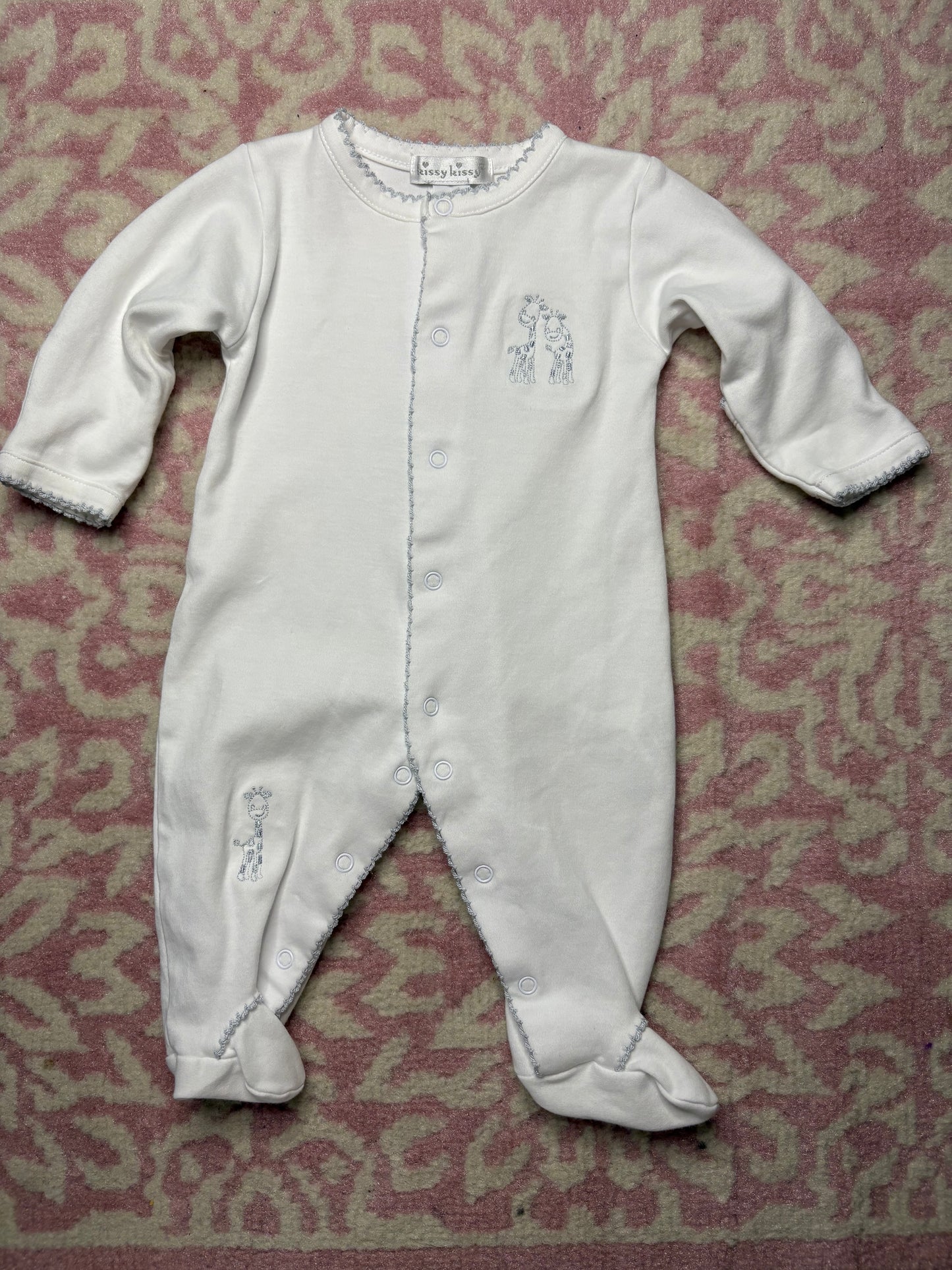 NB Kissy Kissy Giraffe Footed Pajama