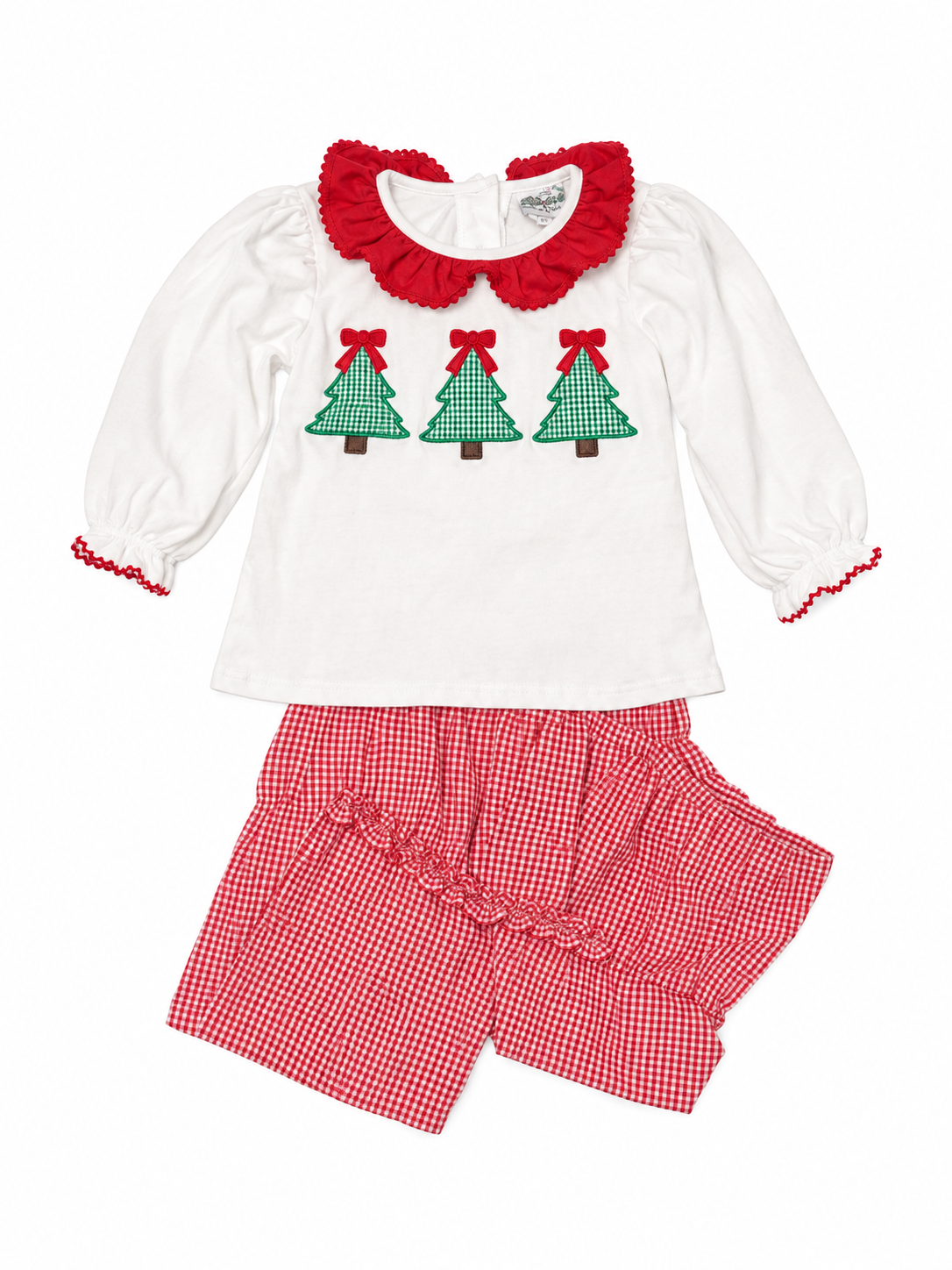 3T Cecil & Lou Bow Christmas Tree LS Pant Set