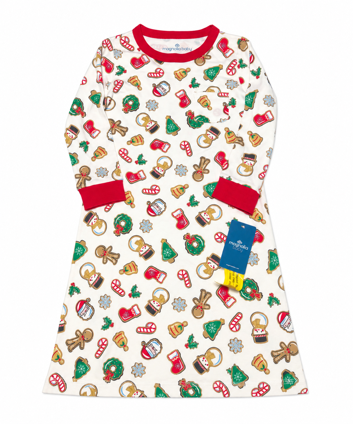 8 Magnolia Baby Holly Jolly Cookies Night Gown