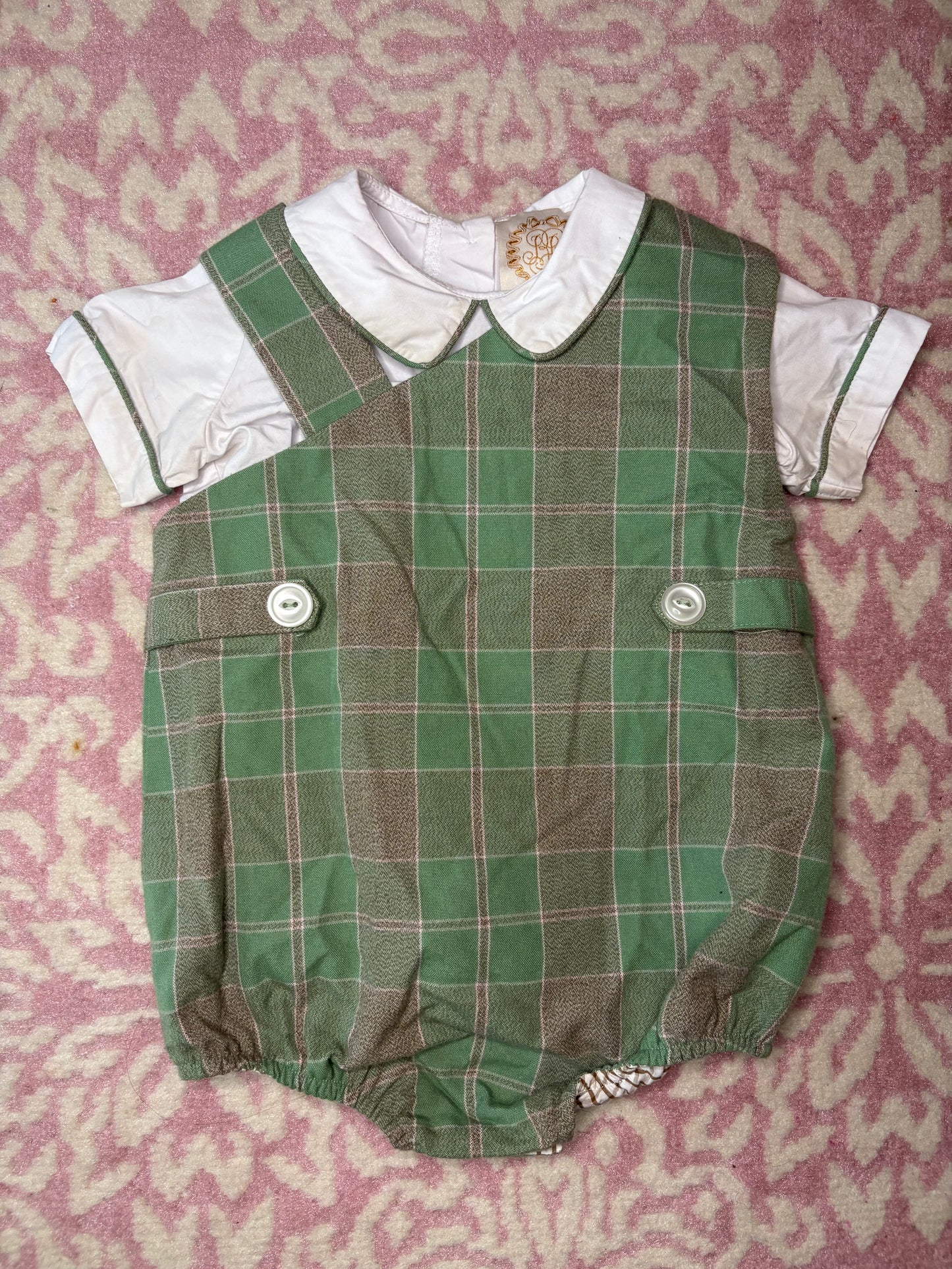 18/24M TBBC Mirador Plaid Bubble with Peter Pan Collar Shirt