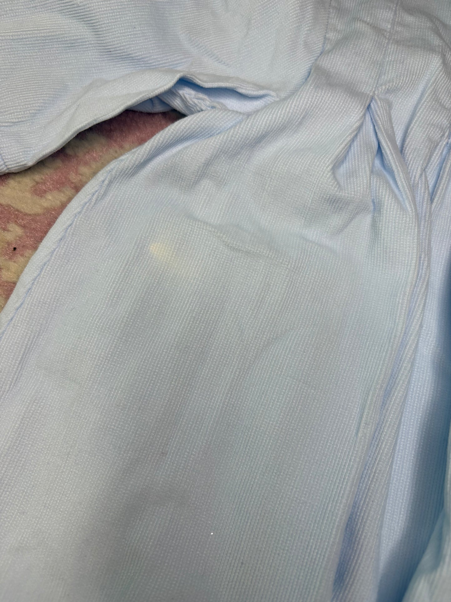 4 Alice Kathleen Smocked Light Blue Cord Gown