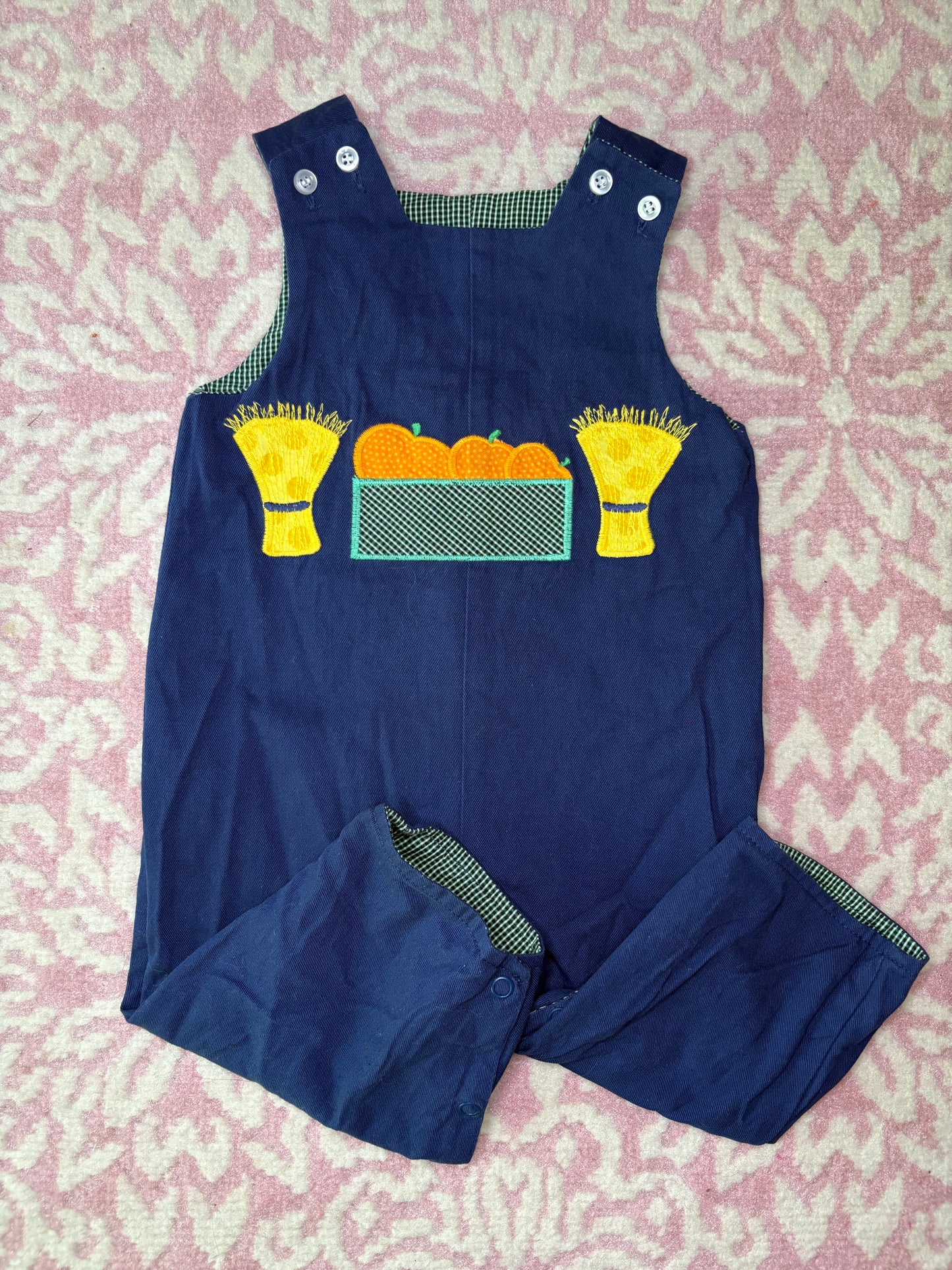 12M The Bailey Boys Reversible Longall in ducks/ pumpkins