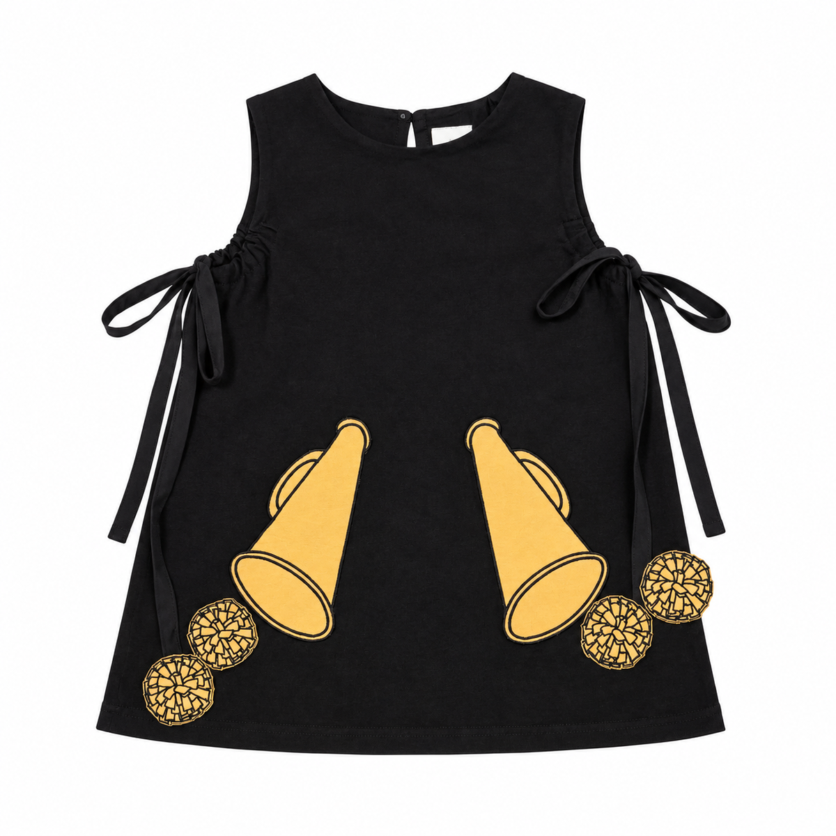 3T Little Lamb Black & Gold Megaphone Dress
