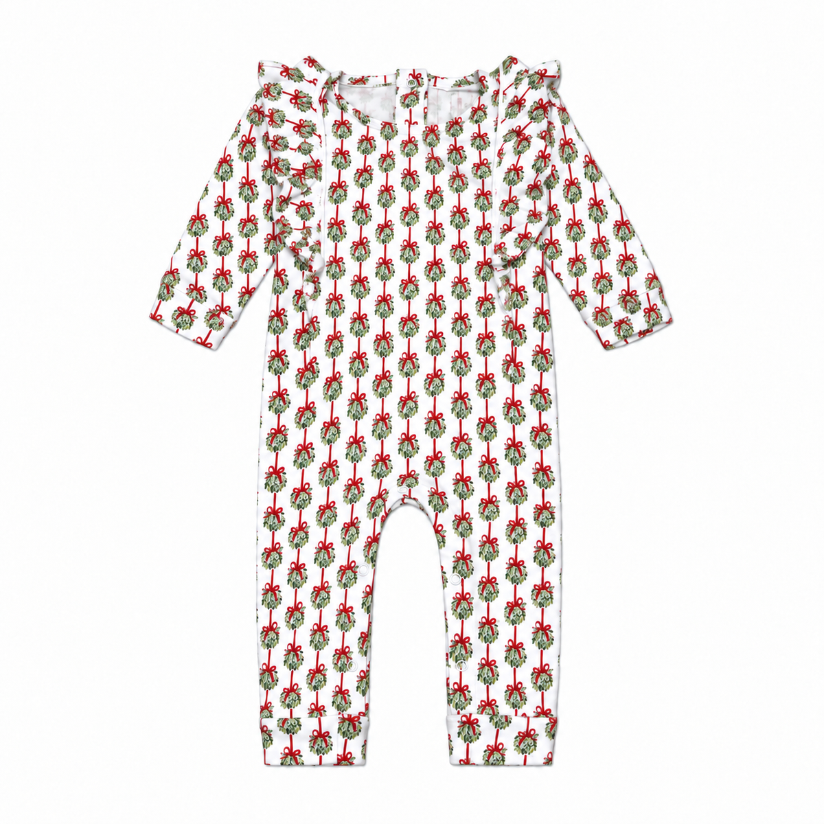 3/6M Lila & Hayes Christmas Bow Knit Romper