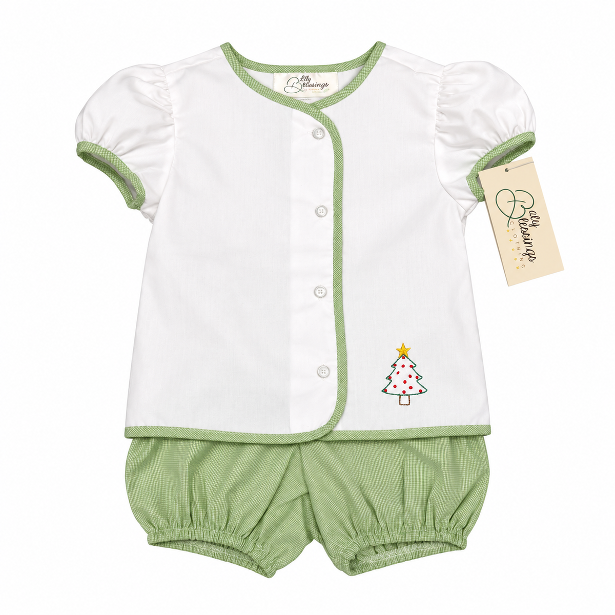 24M Baby Blessings Christmas Tree Bloomer Set