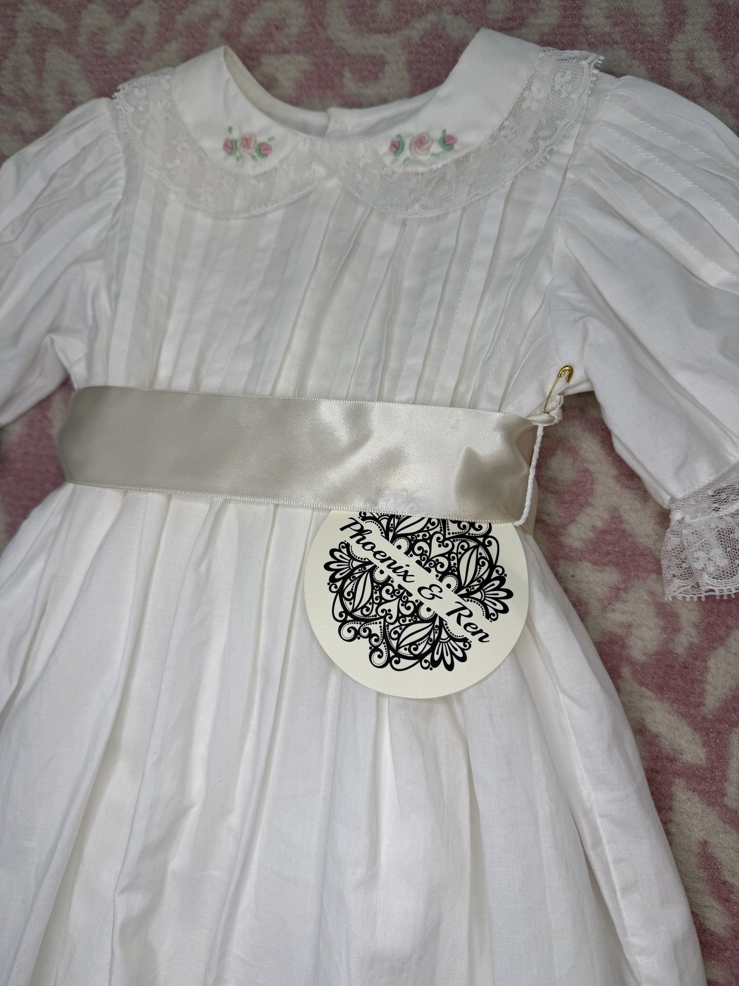 18M Phoenix N Ren Heirloom Dress with Rosette Detail