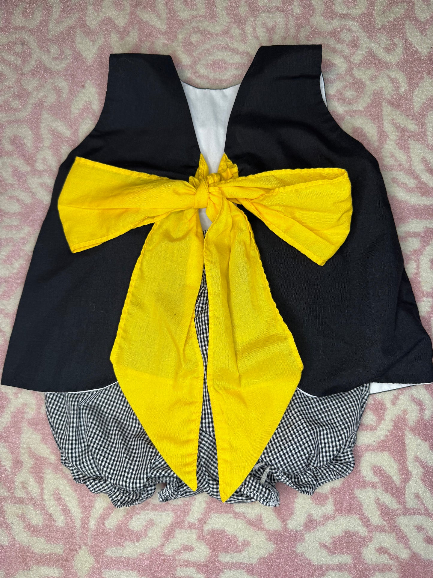 18M Krewe Saints Football Smocked Sling Back Bloomer Set