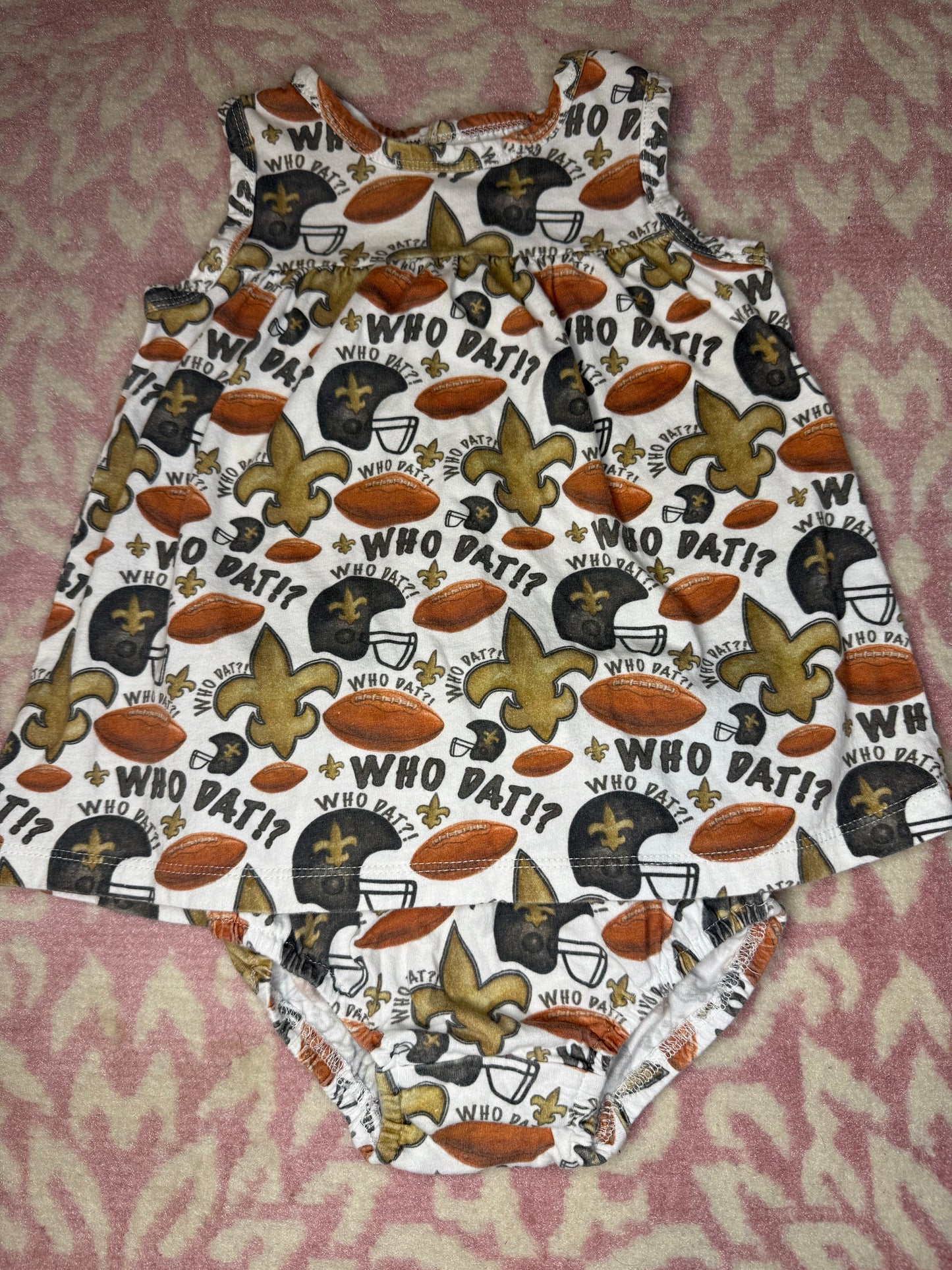 18/24M Lil Lagniappe Who Dat Saints Dress
