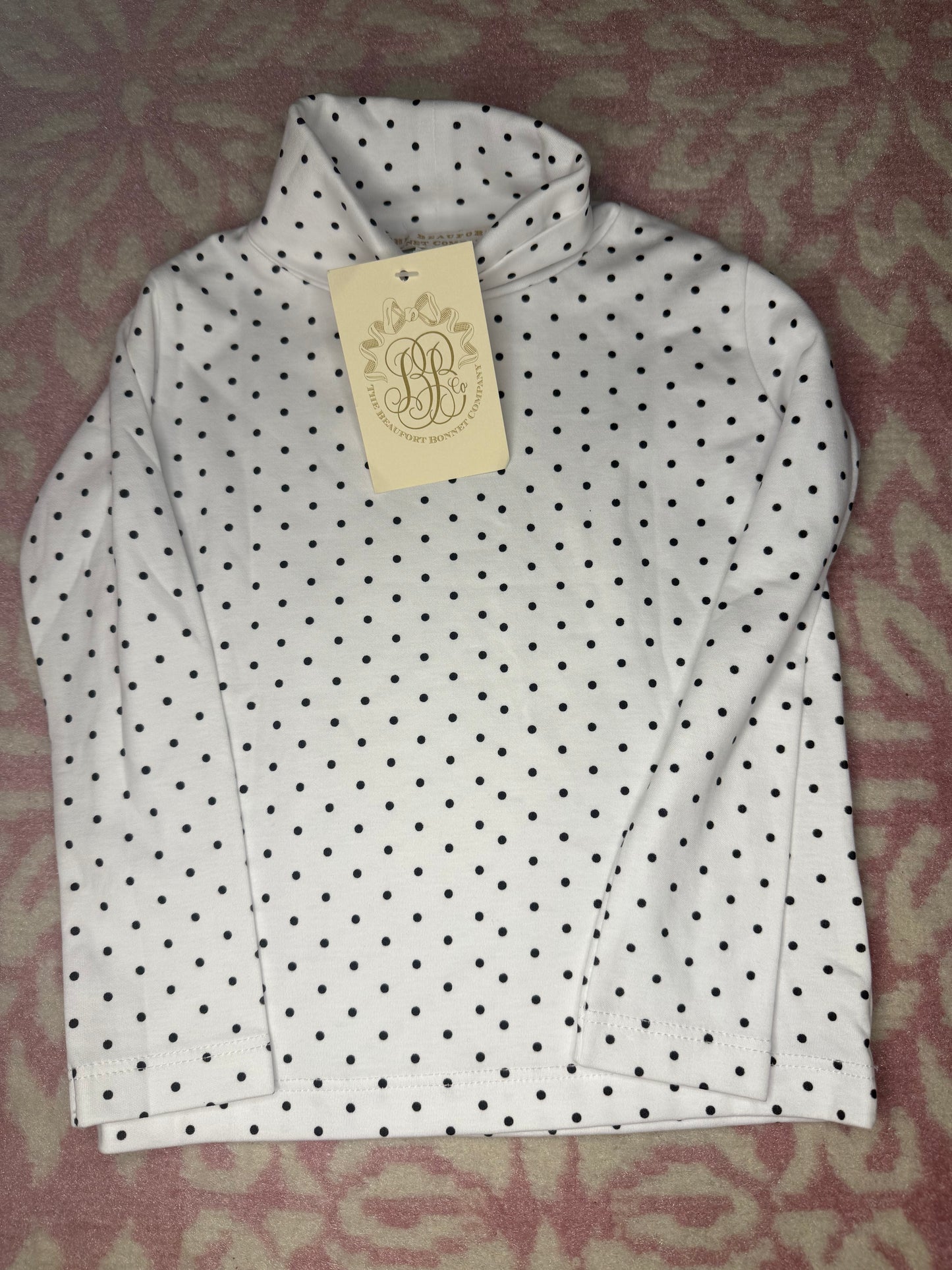 2T TBBC Tatums Turtleneck Shirt Newport Night Micro Dot