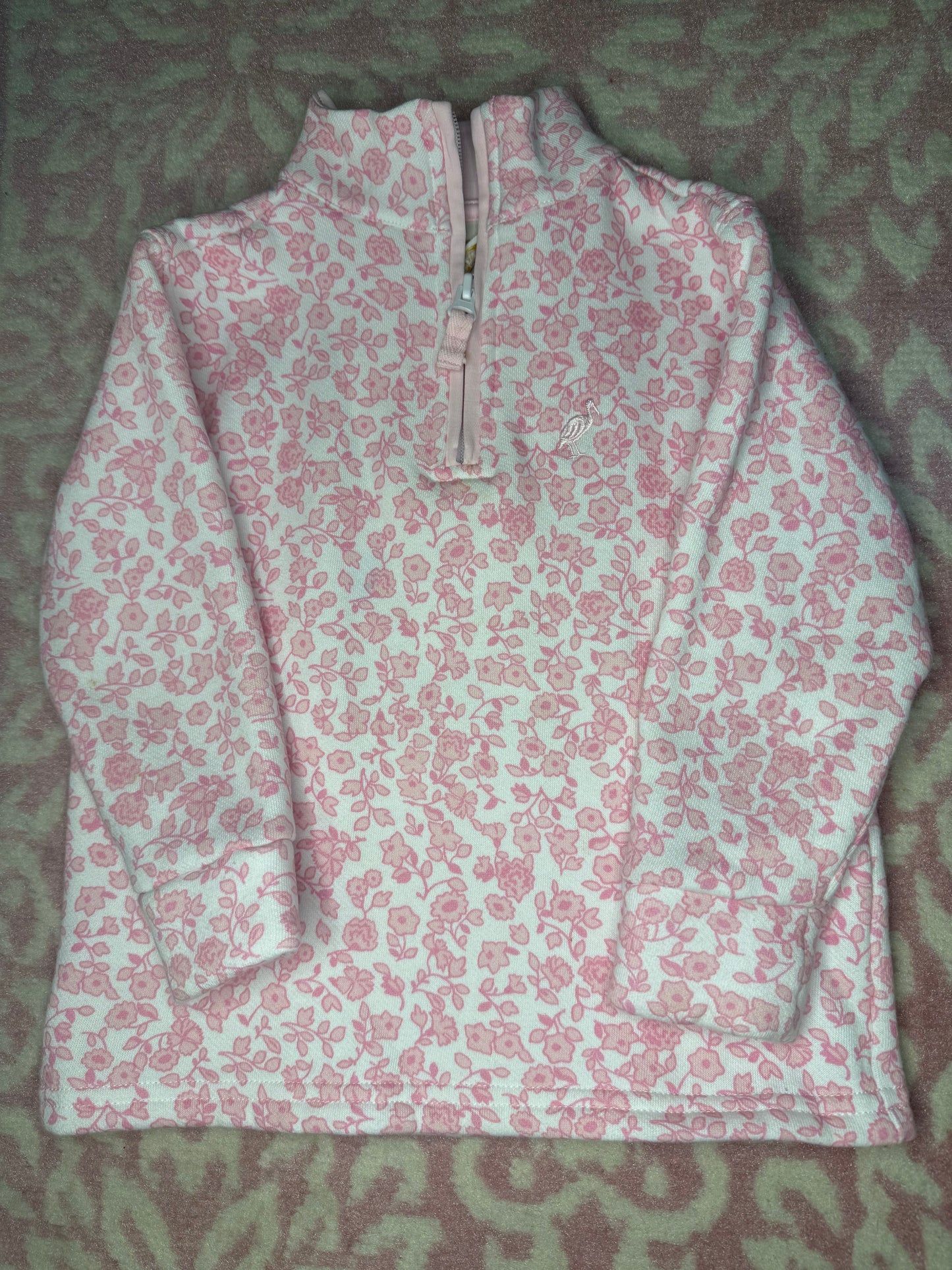 3T TBBC Canter Half Zip Greenville Garden features Hamptons Hot Pink, Palm Beach Pink, and Worth Avenue White.