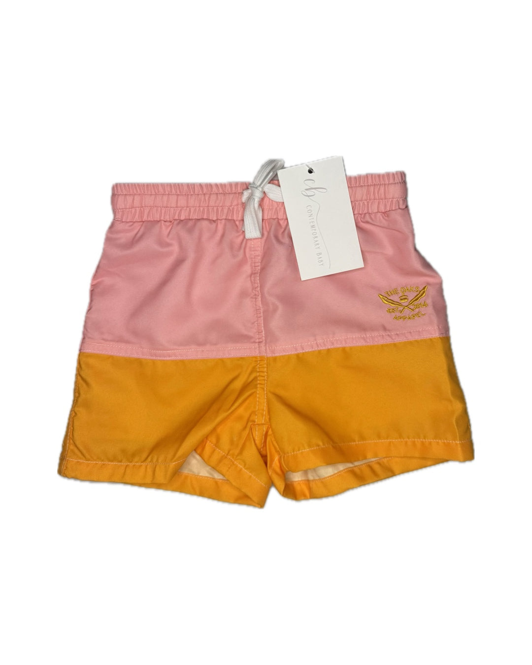 The Oaks Pink & Orange Swim Trunks