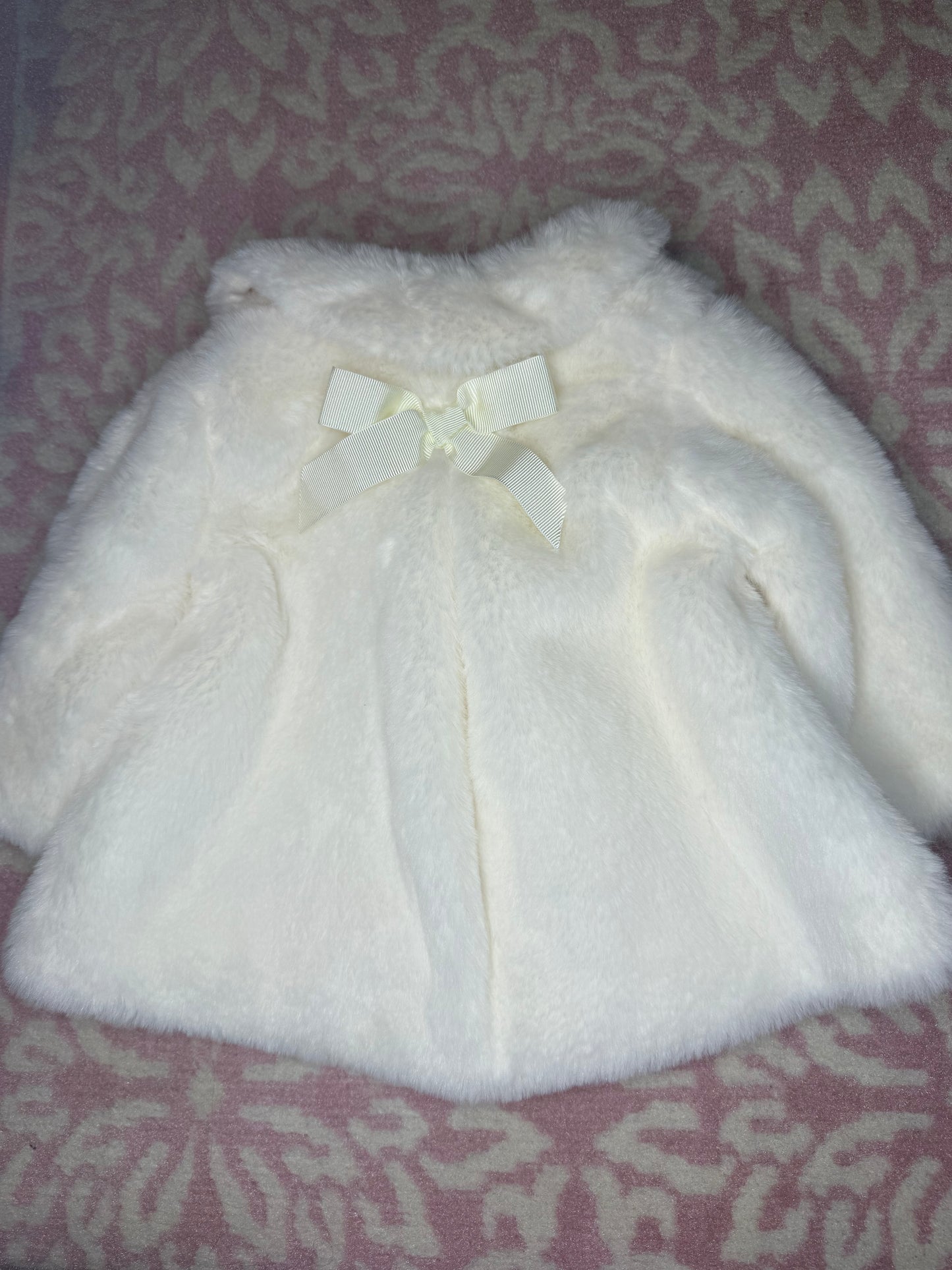 9M Luli & Me Faux Fur Cream Jacket