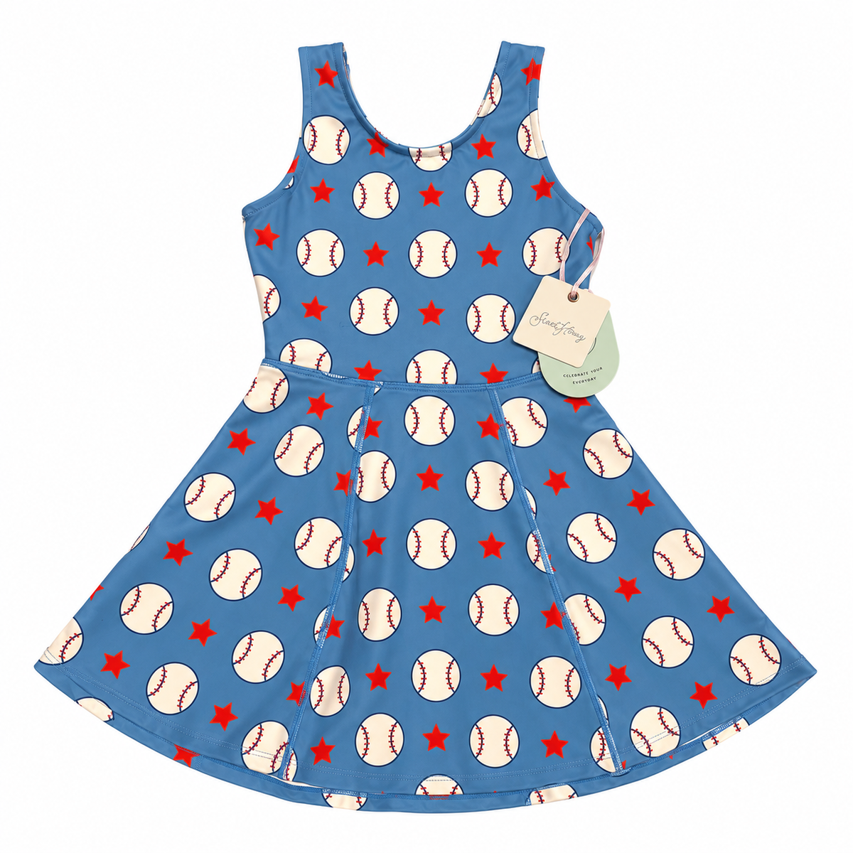 6Y Sweet Honey Baseball Athletic Dress
