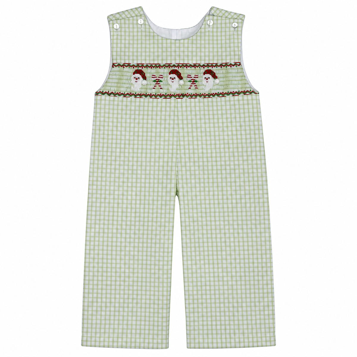 9M Le Za Me Smocked Santa & Candy Cane Longall