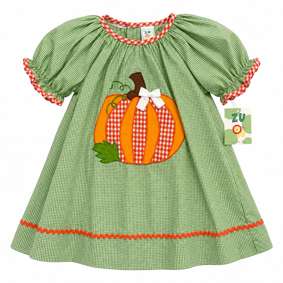 ZU by Petit Ami Pumpkin Appliqué Dress