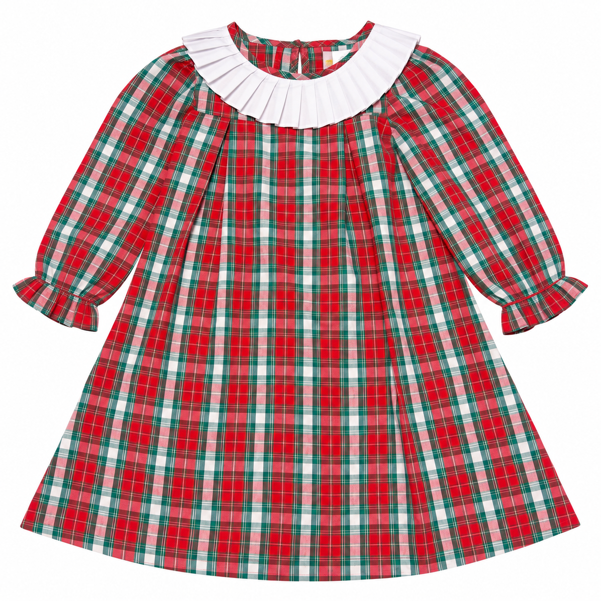 5 Posh Pickle Tartan Ruffle LS Dress