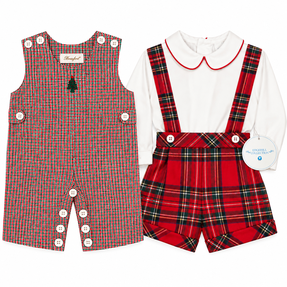 3M Edgehill Collection Tartan Suspender Set + Strausburg Christmas Tree Jon Jon