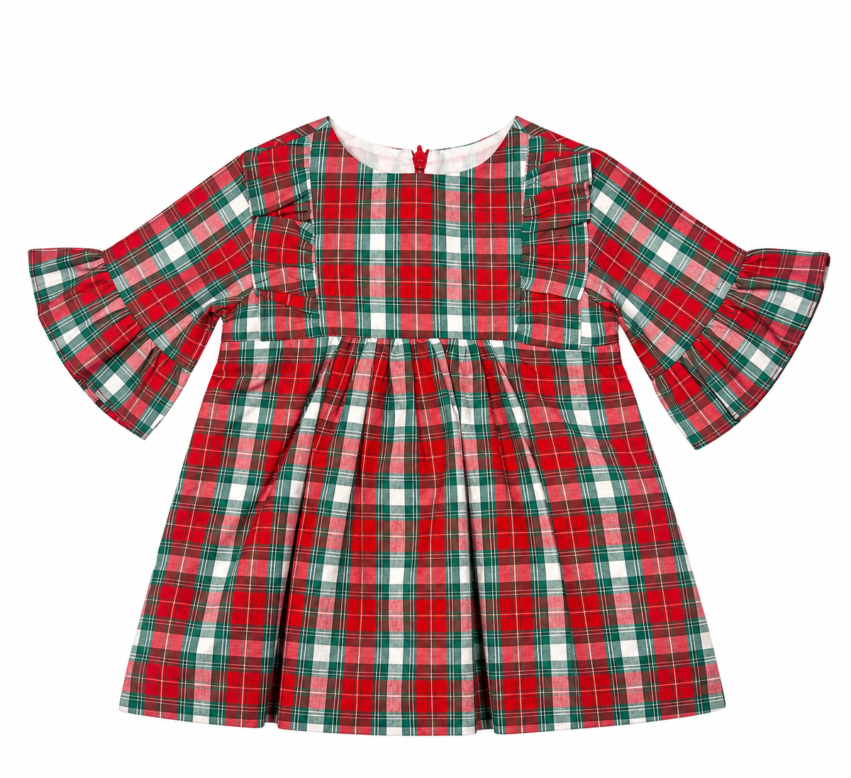 12M Kelly’s Kids LS Ruffle Tartan Dress