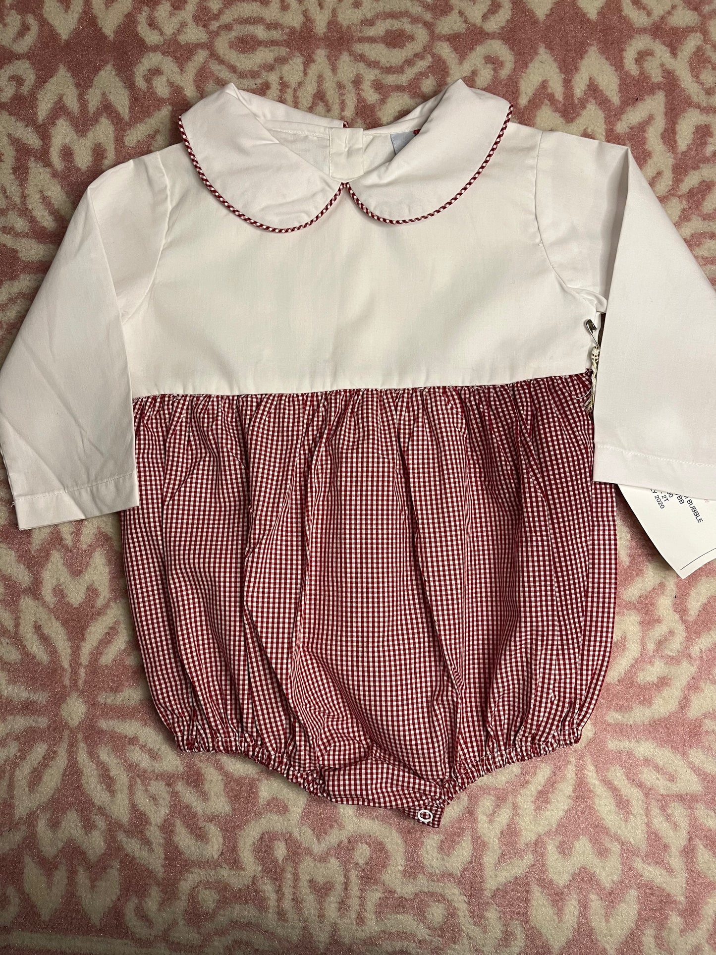 Sz 18M Little Louanne Gingham Bubble