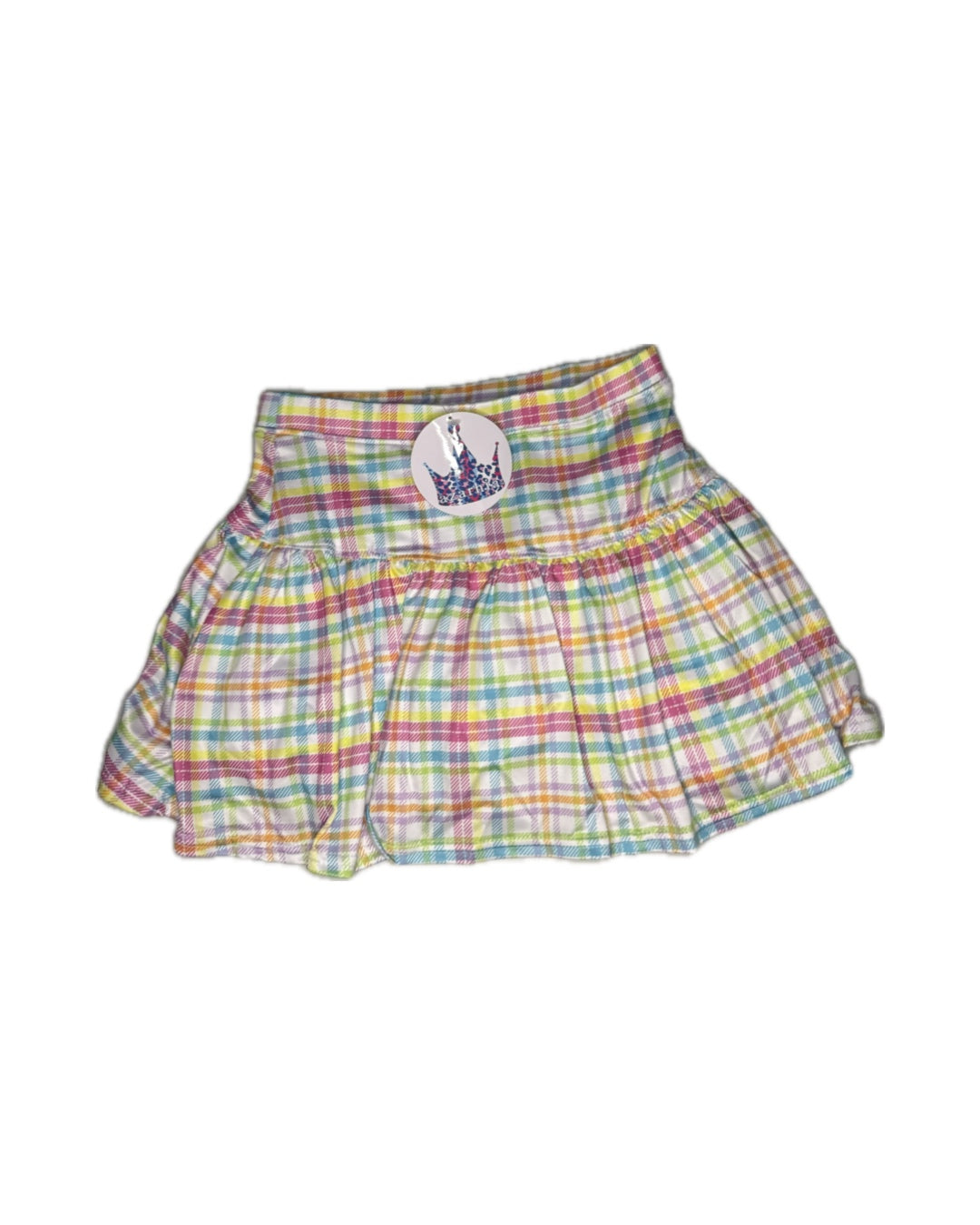 10/12 Azarhia Colorful Plaid Skort