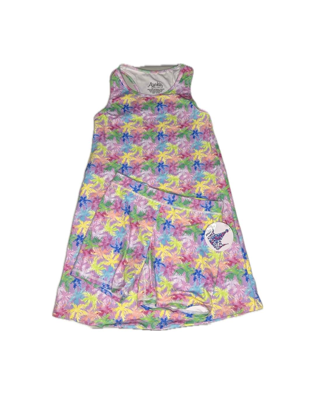 Azarhia Colorful Palm Tree Tennis Dress