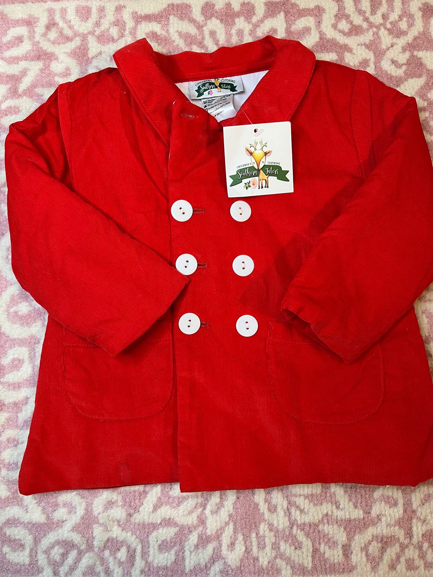 Sz 18M Southern Taters Red Cord Peacoat