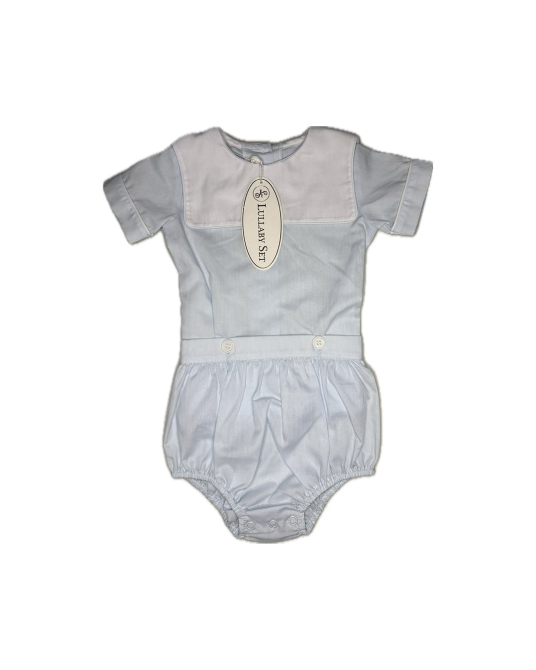 Lullaby Set Christian Button On Baby Blue Bib Bubble