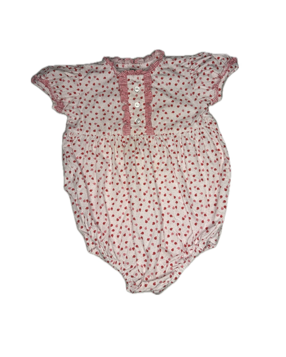 24M James & Lottie Apple Ruffle Gingham Bubble