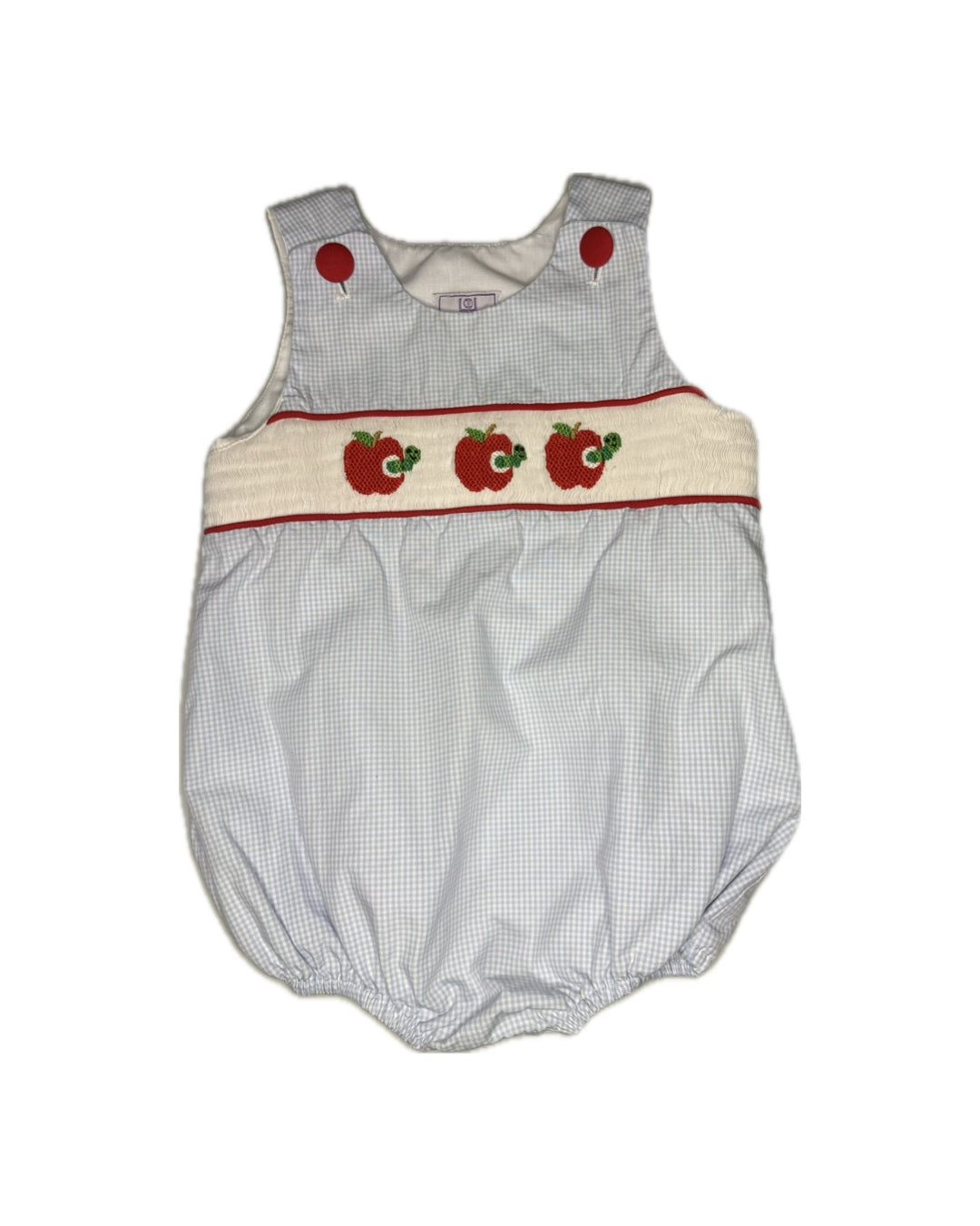 24M Coach’s Daughter Smocked Apple Gingham Bubble