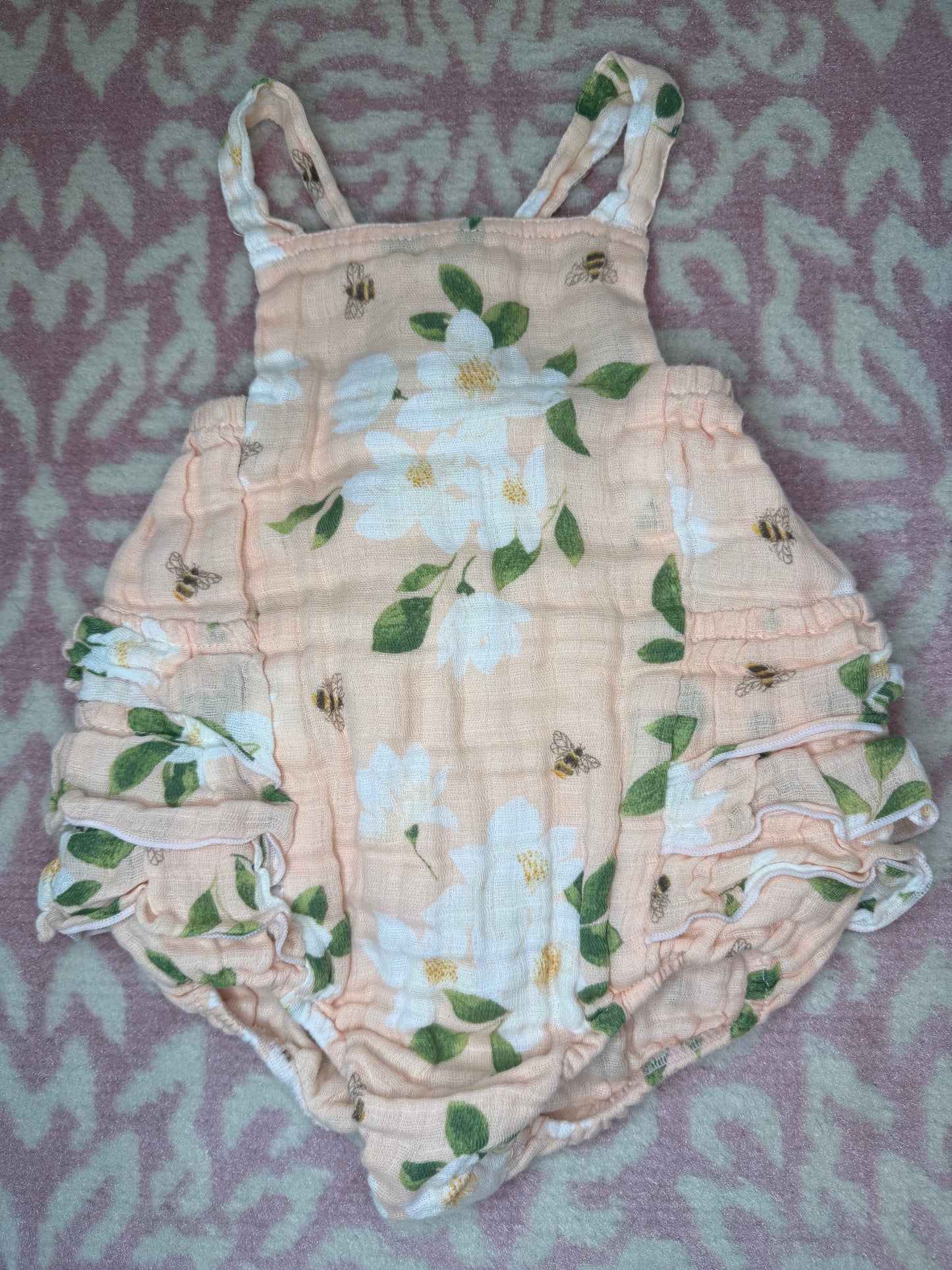 Sz 6/12M Angel Dear Magnolia Bee Muslin Bubble