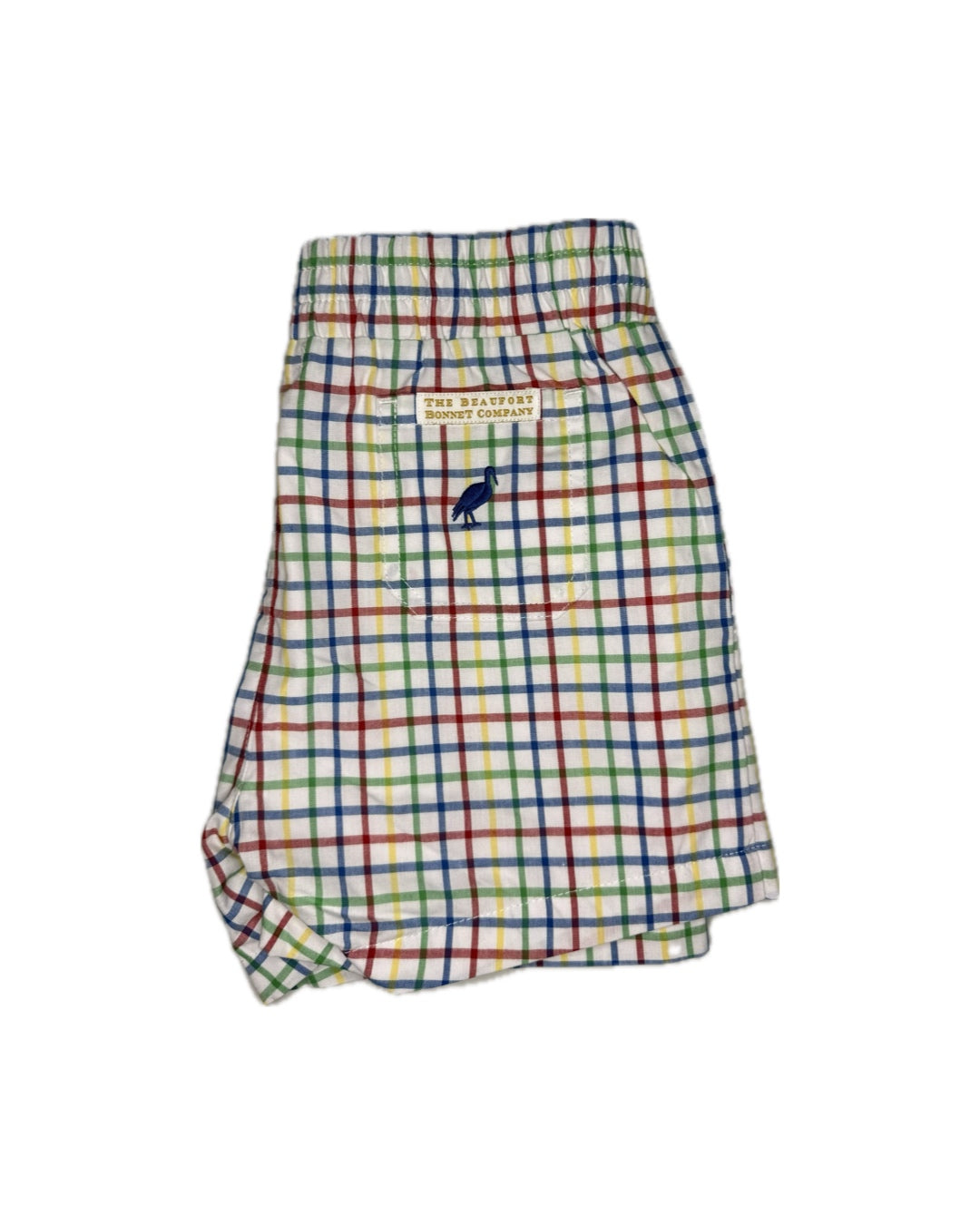 6 TBBC SHEFFIELD SHORTS KINDNESS WINS WINDOWPANE WITH WOOD BOAT BLUE STORK