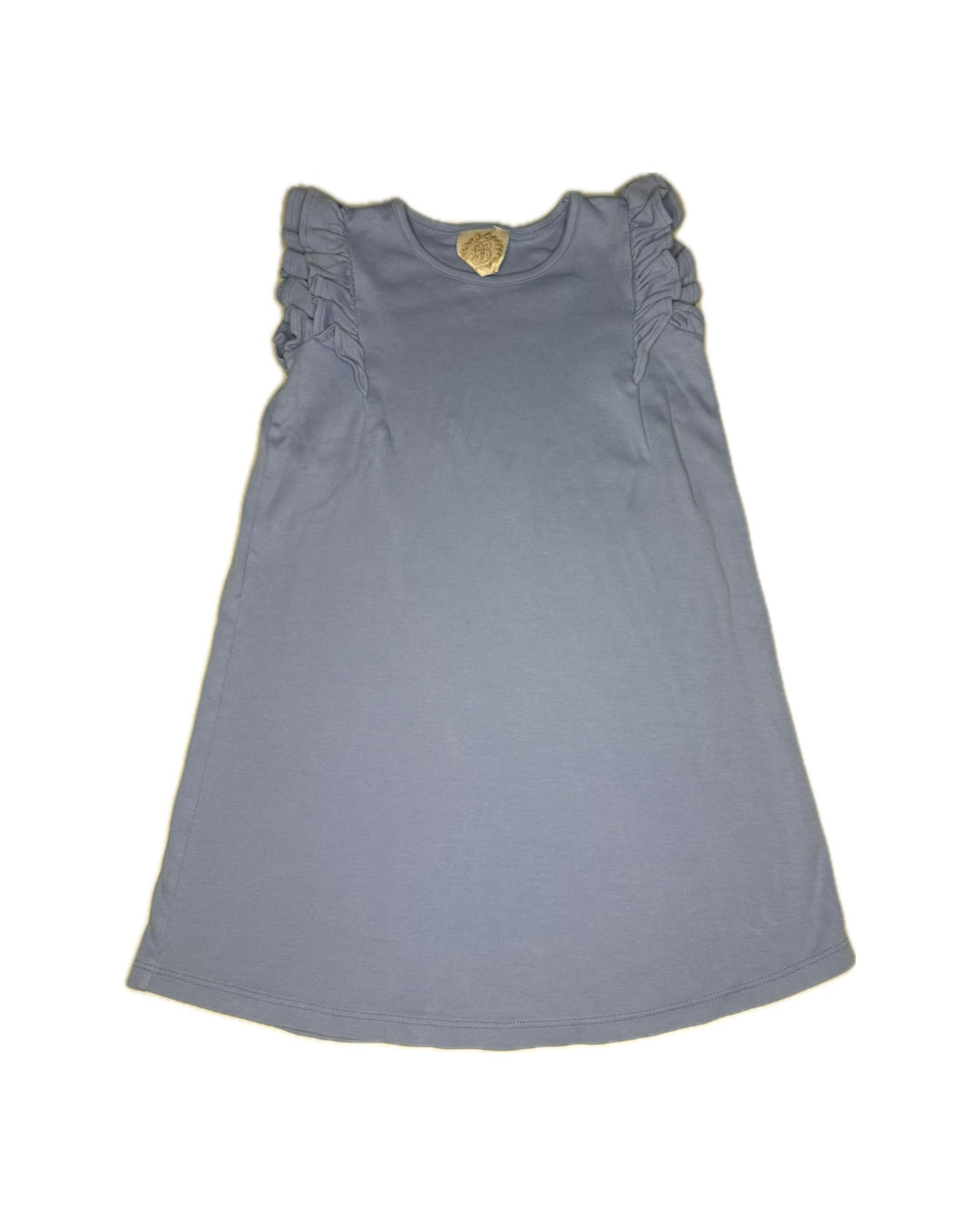 7 TBBC RUEHLING RUFFLE DRESS - BARBADOS BLUE