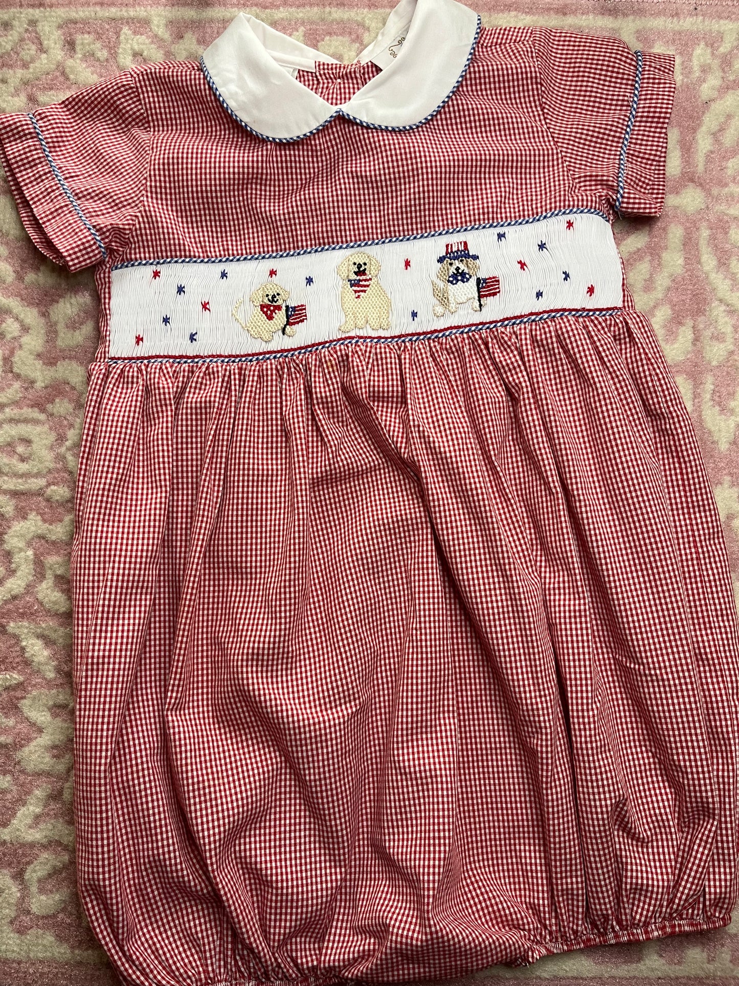 Sz 4T Lulu Bebe Patriotic Puppy Bubble