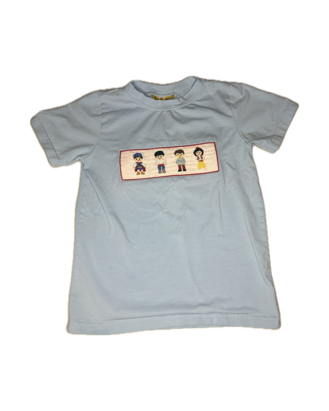 7 Five Little Monkeys Smocked Disney Princes Tee