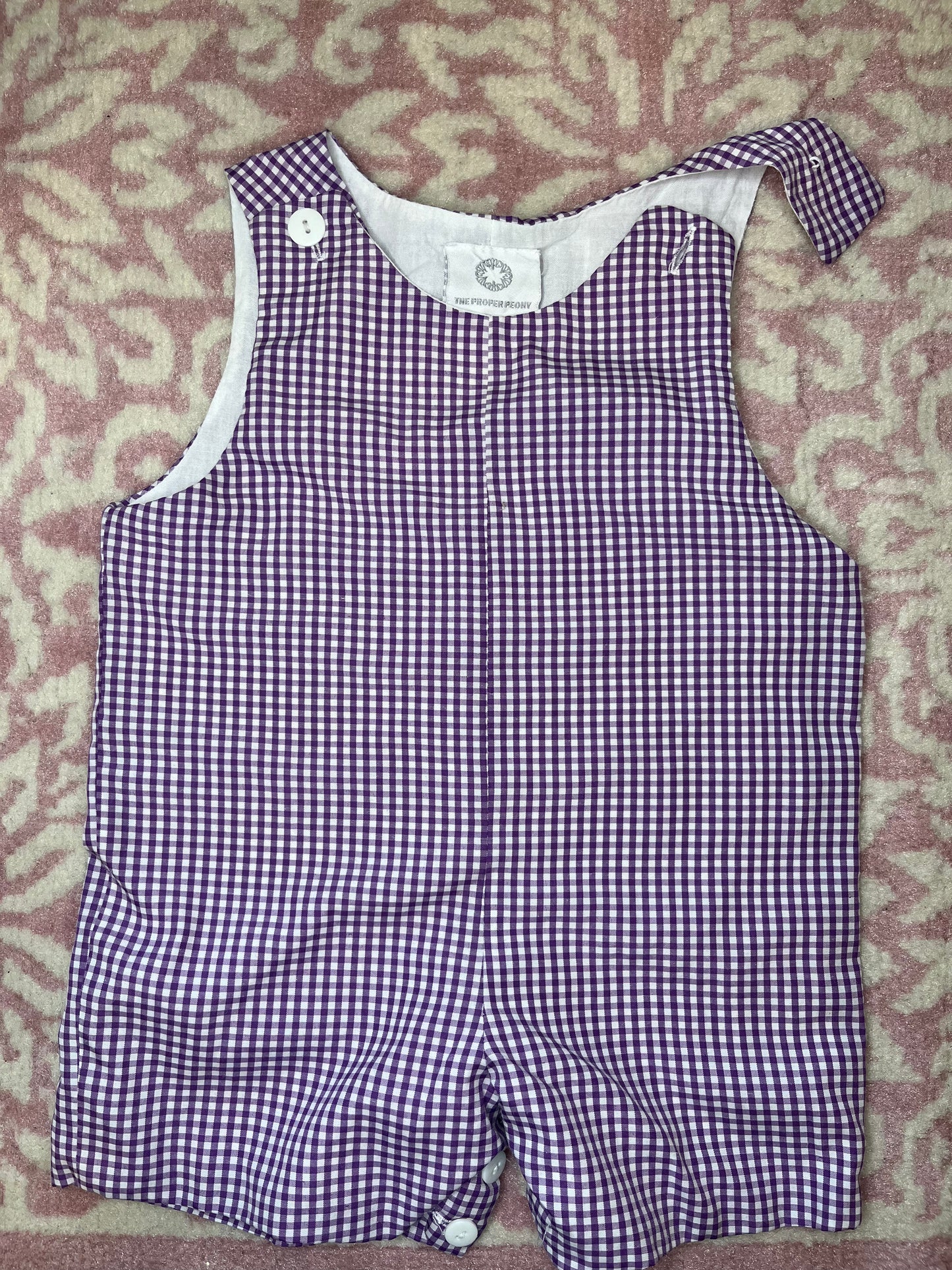 Sz 12M The Proper Peony Purple Microcheck Jon Jon