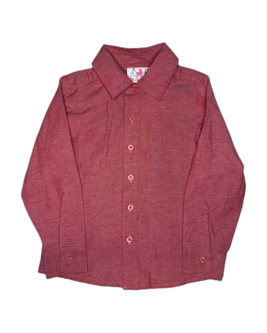 Boy 6 Little Louanne Chambray Red Button Down