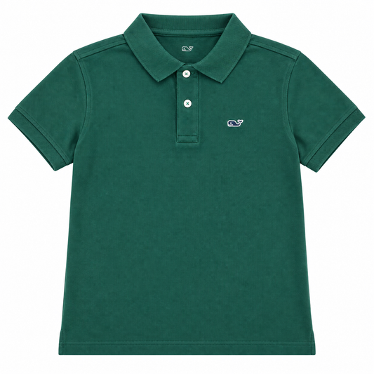 M (12-14) Vineyard Vines Heritage Polo in Hunter Green