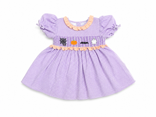 Lillie and Lilah Halloween Smocked Dress