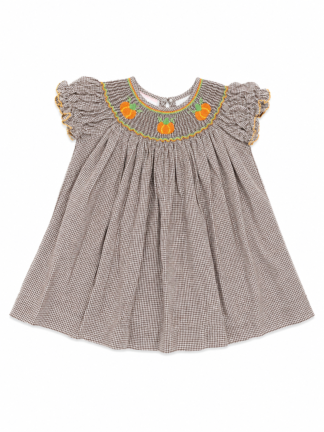 12M Petit Bebe Smocked Pumpkin Dress