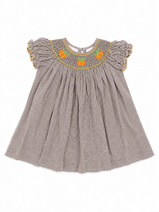 12M Petit Bebe Smocked Pumpkin Dress