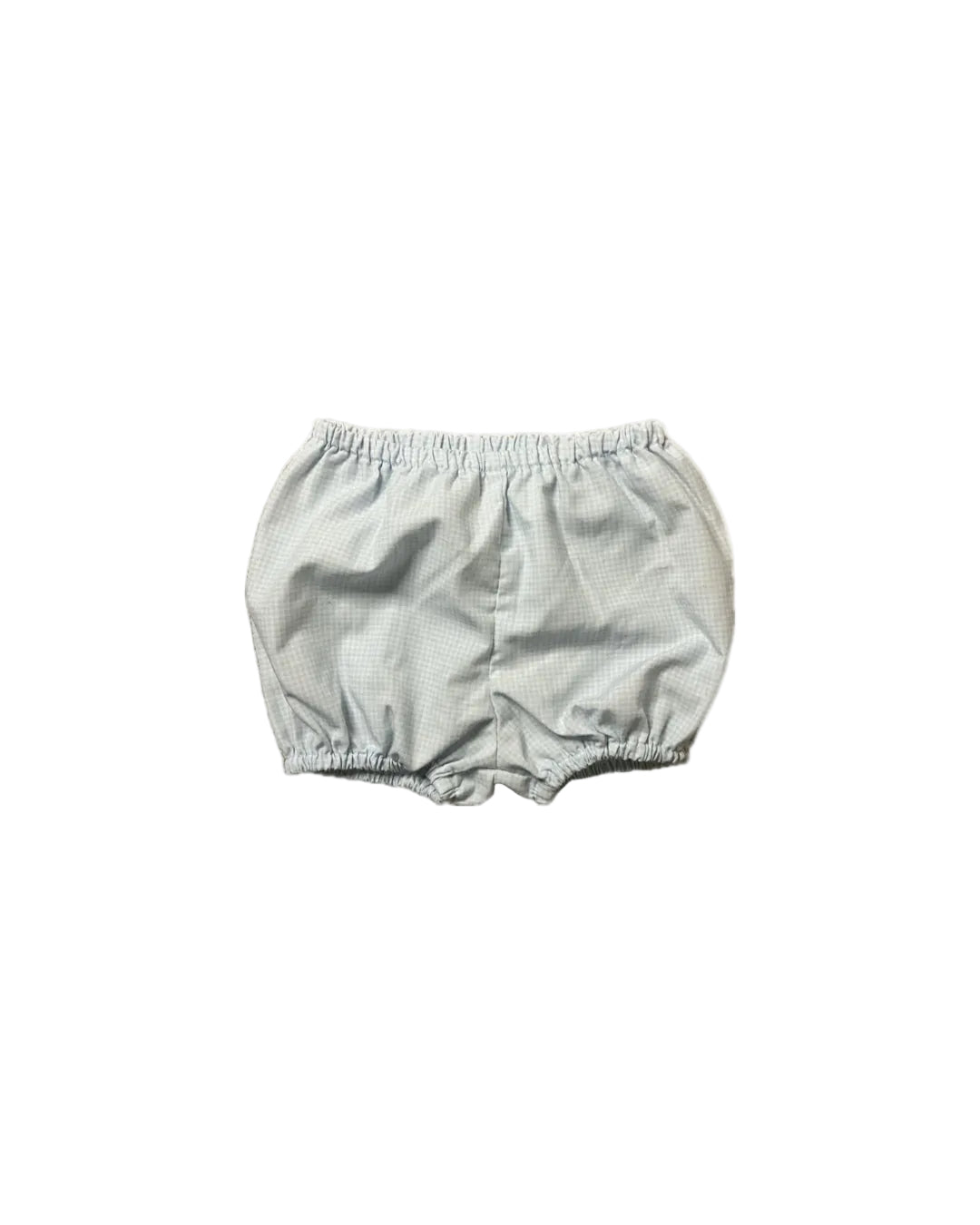 Light blue baby bloomers on a white background